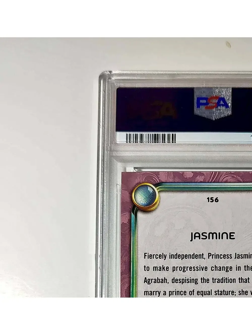 Jasmine 2025 Topps Disney Cartoon Princess #156 Card Aladdin PSA 9 MT